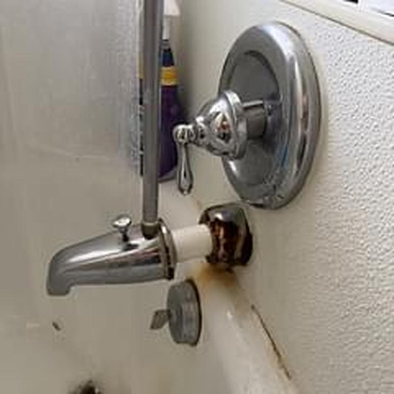 Vintage diverter tub spout with handle and wall mount