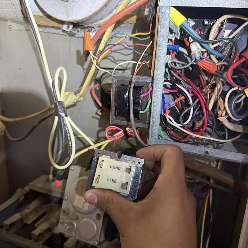Low voltage transformer and contactor with wiring panels Low voltage transformer and contactor with wiring panels