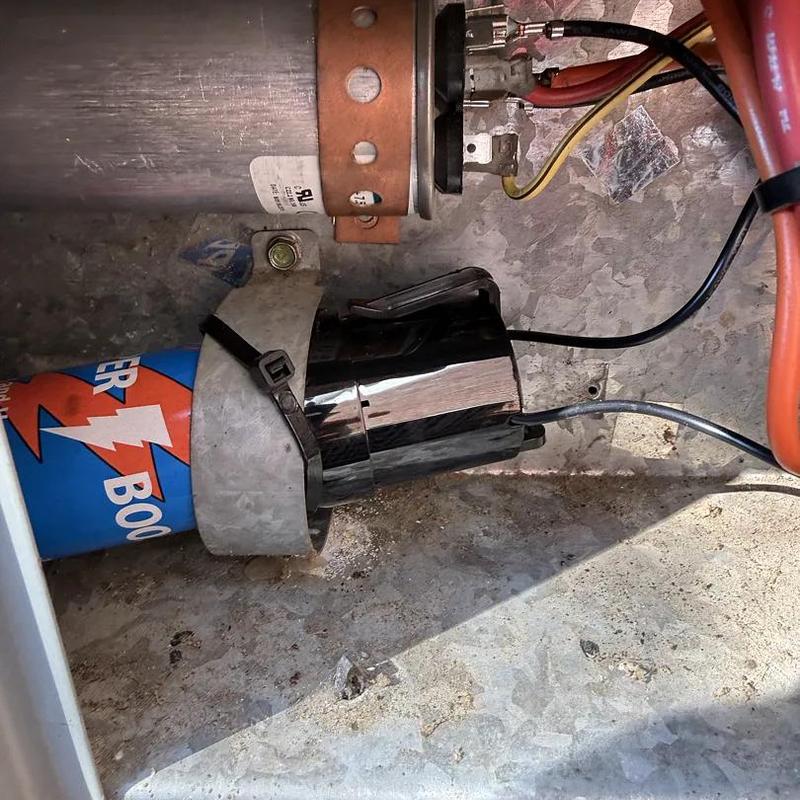 Compressor boost relay installed inside HVAC unit Compressor boost relay installed inside HVAC unit