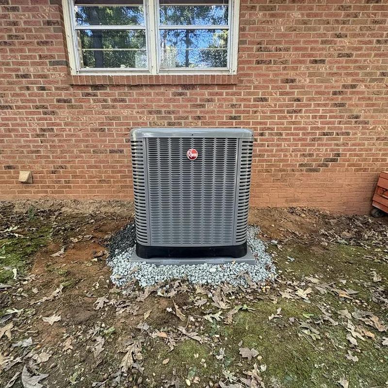 Ruud 2 Stage Heat Pump installed outdoors Ruud 2 Stage Heat Pump installed outdoors