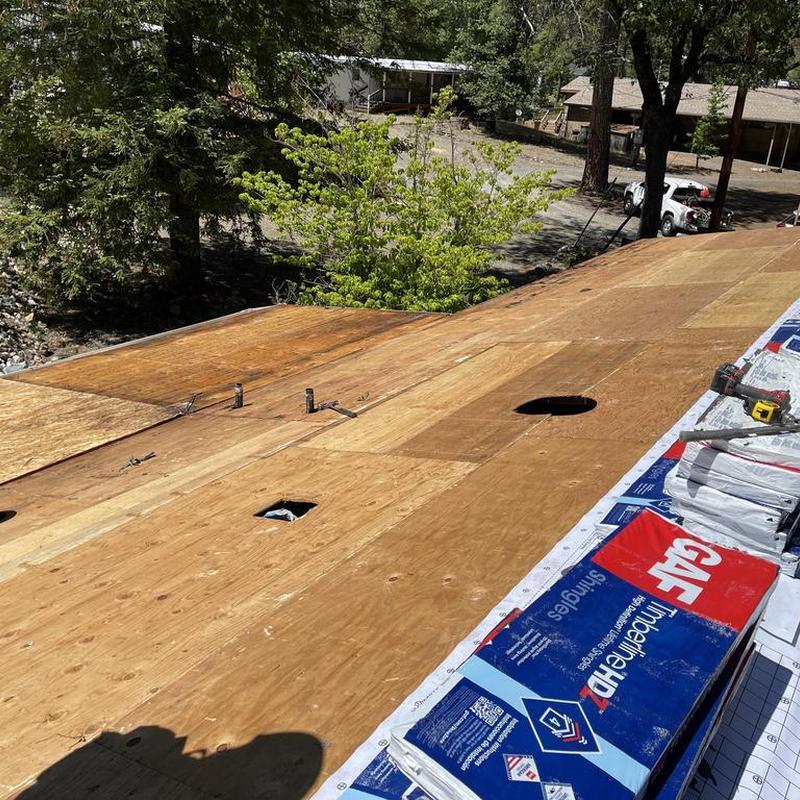 GAF Class A fire rated asphalt roof decking installation