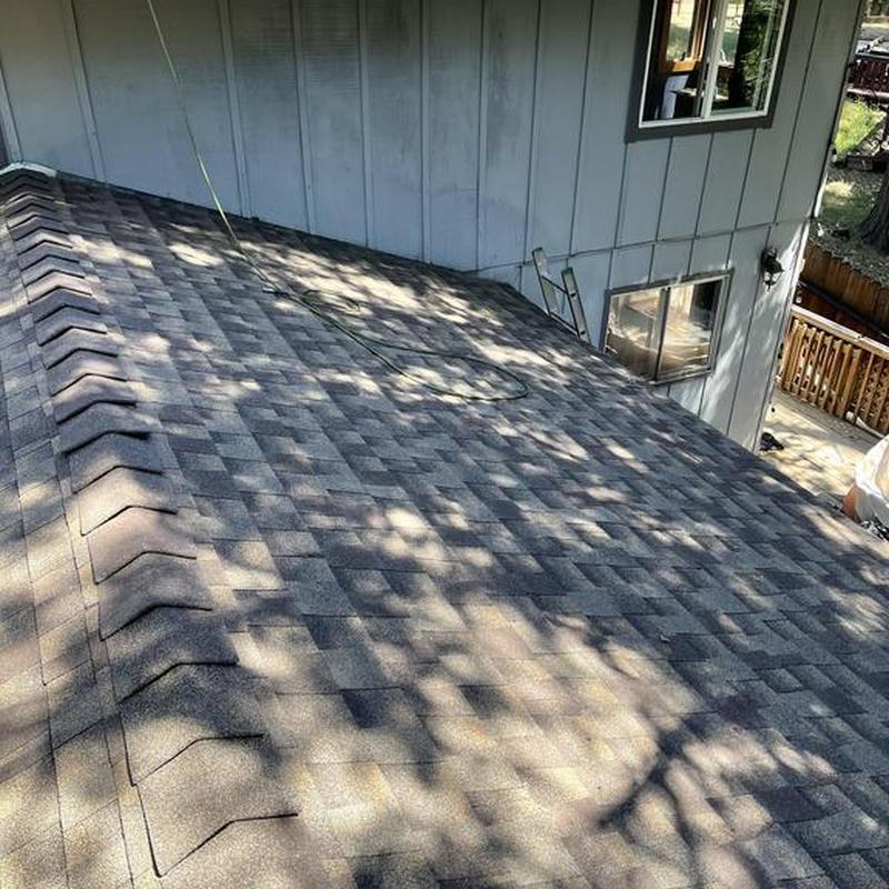 GAF 50-year asphalt shingle roof installation on cabin