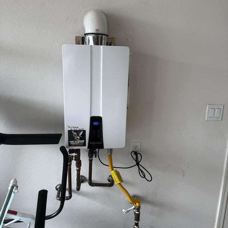 Navien tankless water heater installation in Goodyear, AZ