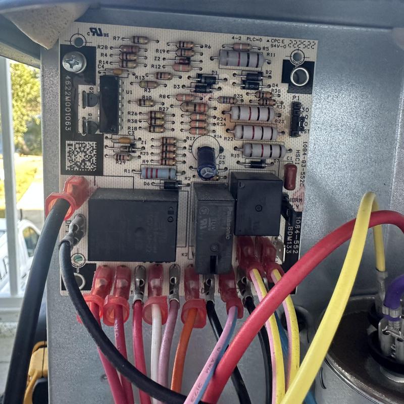 HVAC control board wiring with multiple connectors