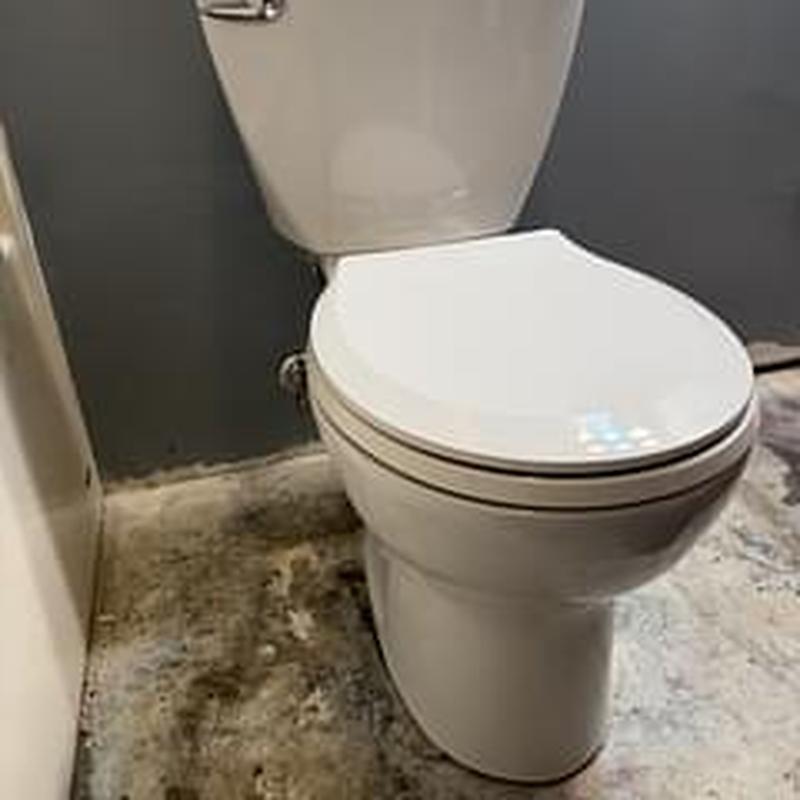 Toilet with new shut off valve installation