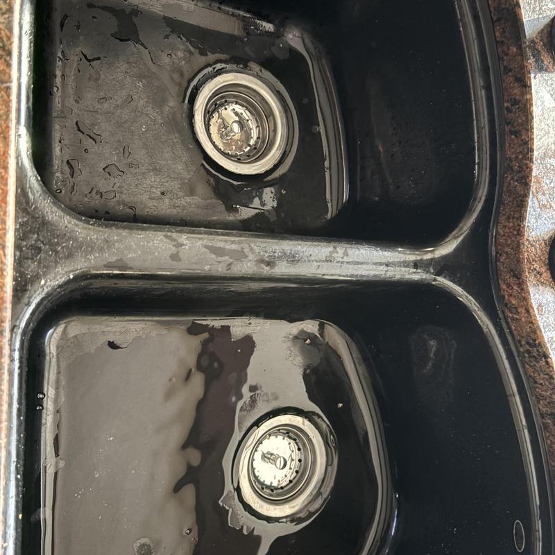 Kitchen sink drains with removed garbage disposal